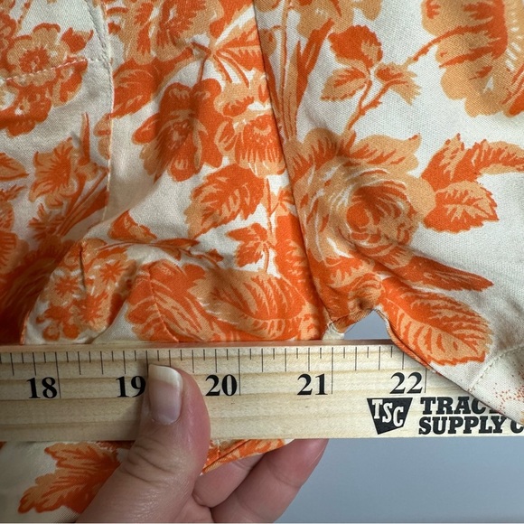 UnderProtection Wilda Short Sleeve and Shorts Pajama set Womens Small Orange NEW - Picture 9 of 16